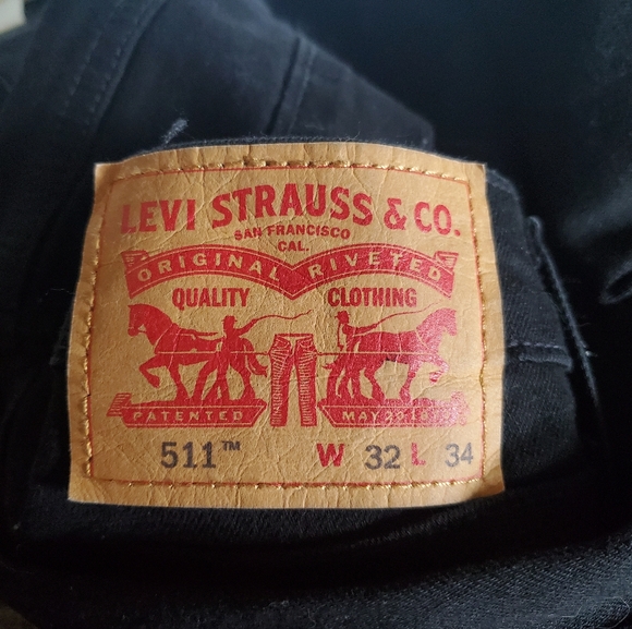 Levi's 511 Slim Men's Black Jeans, Size 32x34 - Picture 7 of 7